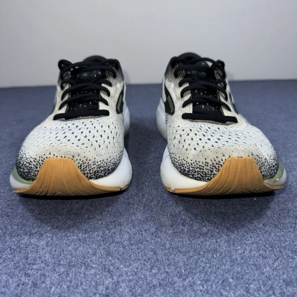 Brooks Ghost 16 Mens Size 8.5 Running Shoes White Green Black 1104181D192